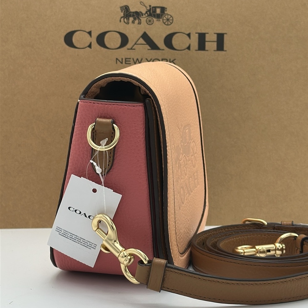 Coach Saddle Bag In Colorblock With Horse And Carriage - Picture 5 of 16